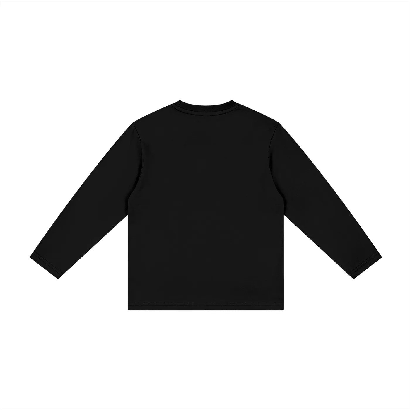 Kids Logo LS Tee in Black — back view