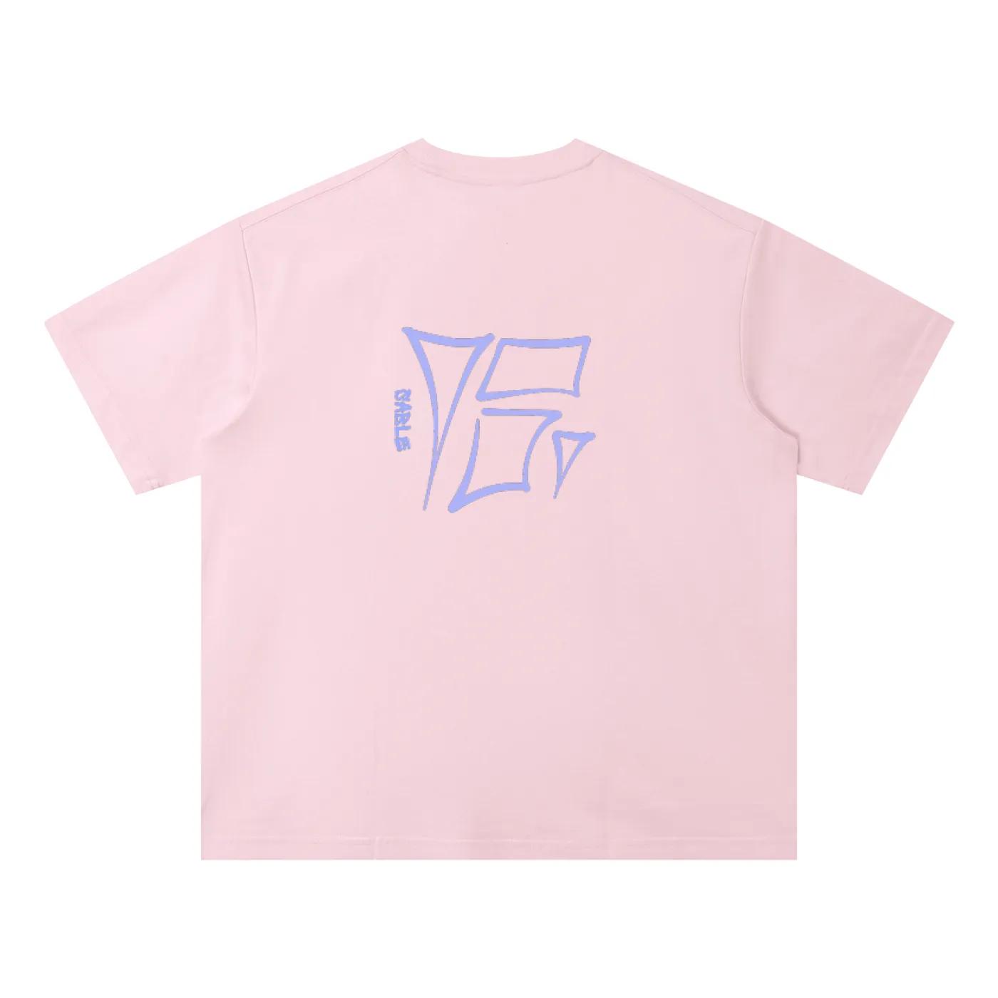 Sable Logo Tee in Pink — back view