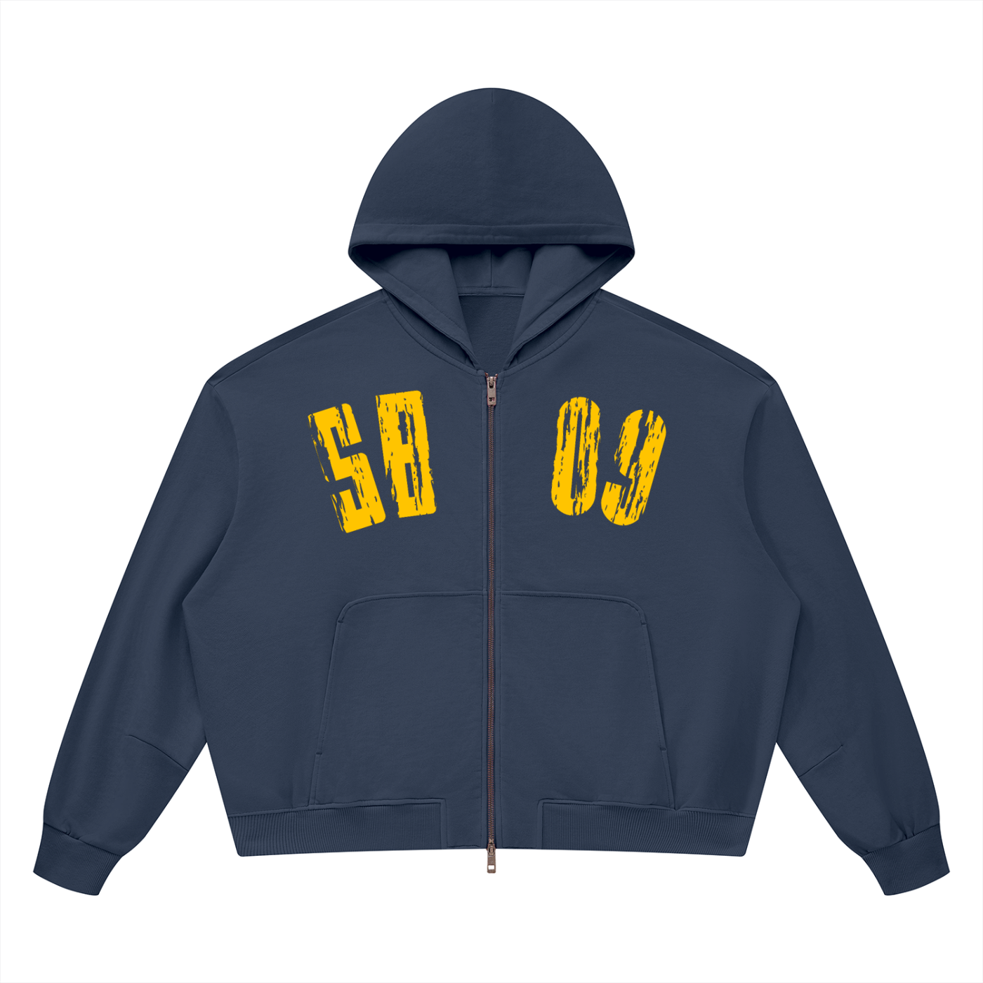 Double Zip SB Hood in Navy