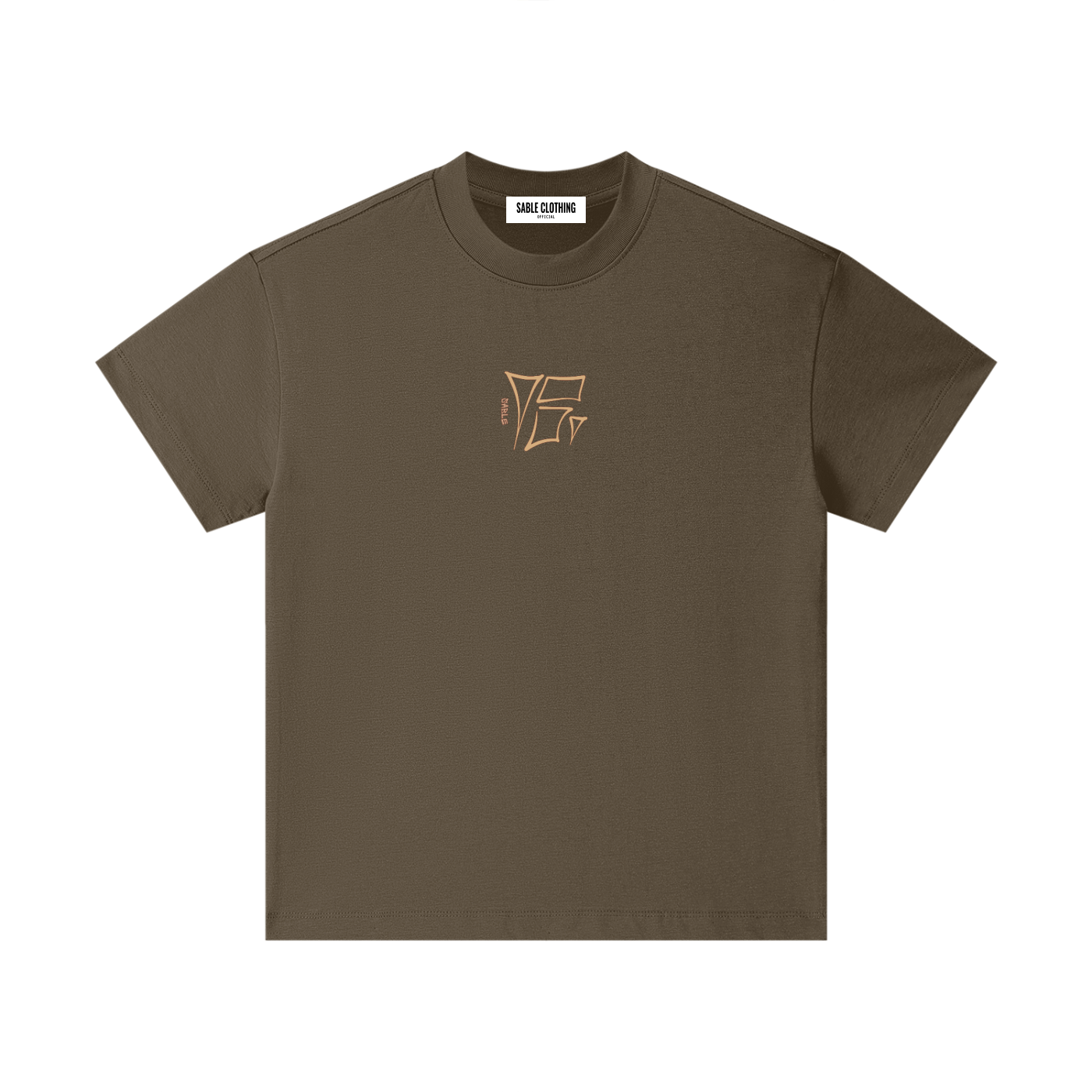 Kids Sable Logo Tee in Brown
