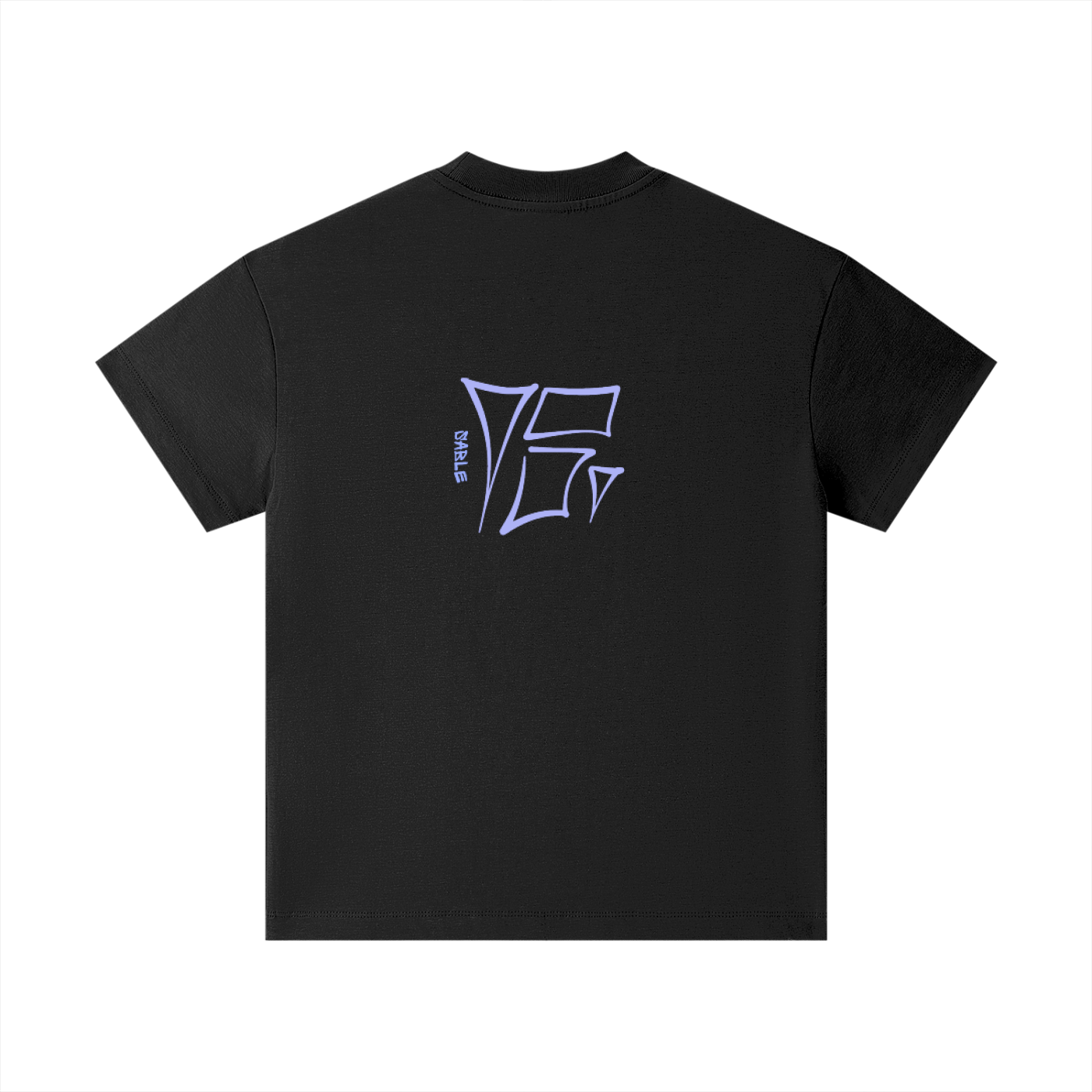 Kids Sable Logo Tee in Black — back view