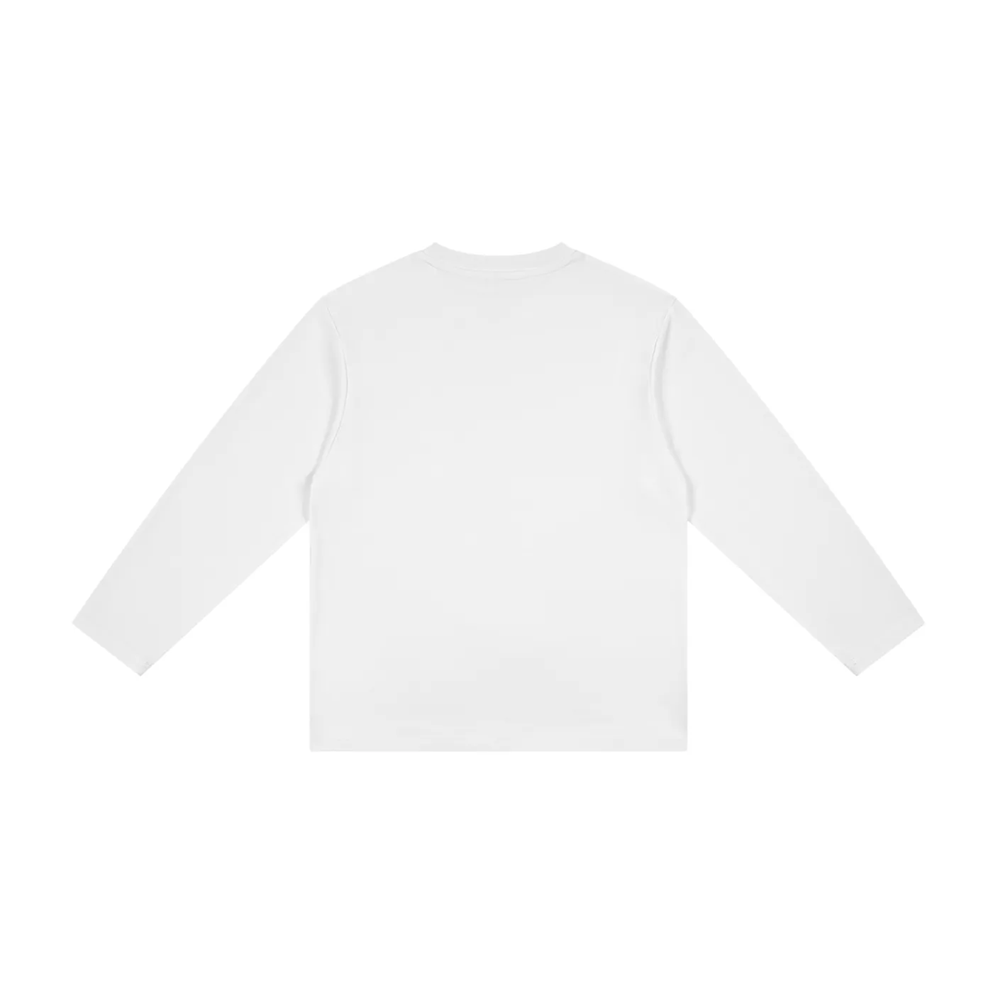 Kids Logo LS Tee in White — back view