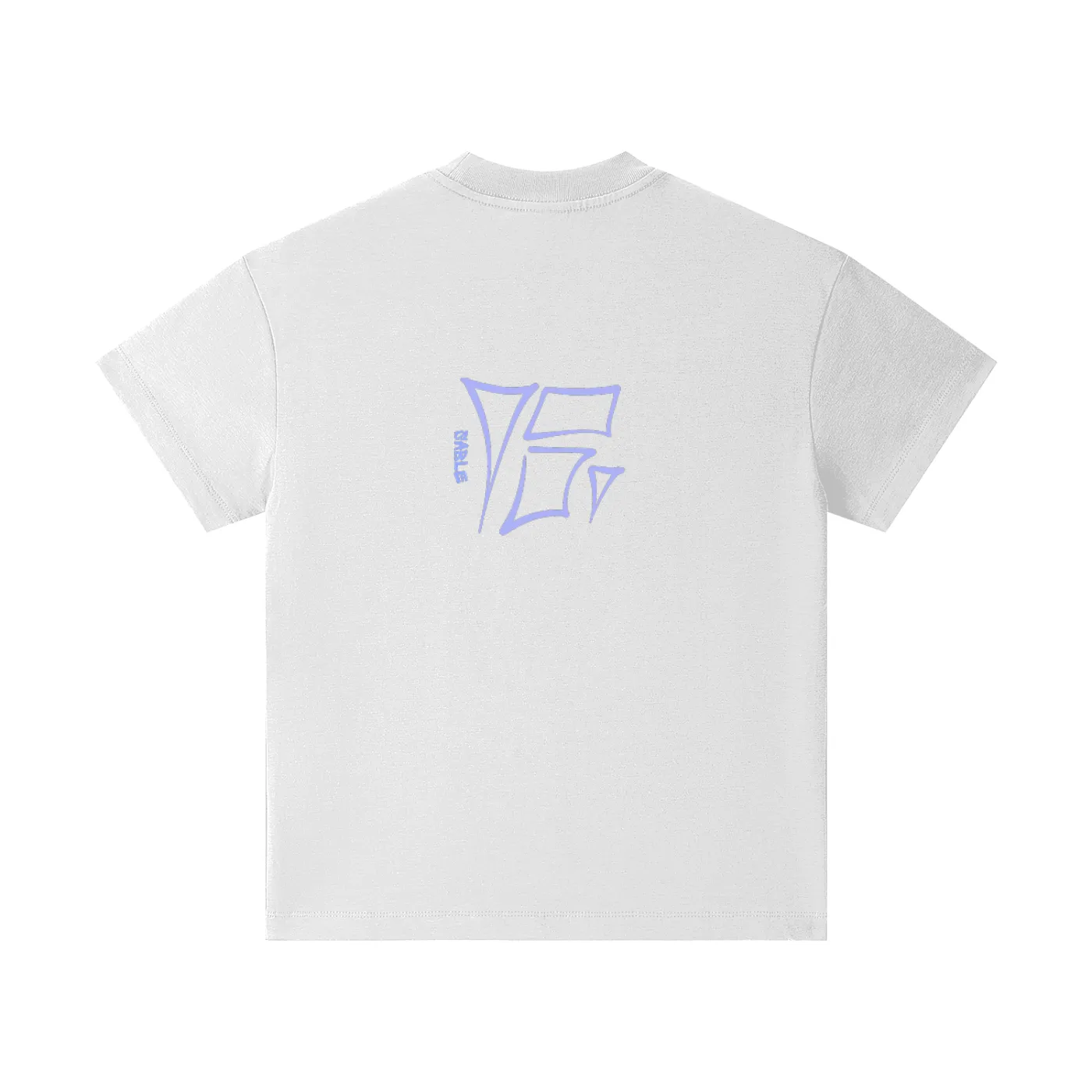 Kids Sable Logo Tee in White — back view