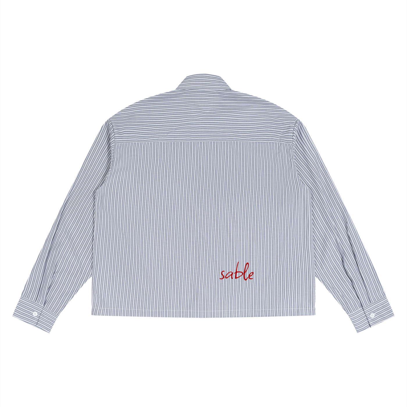 EVERYDAY BUTTON UP in Gray — back view