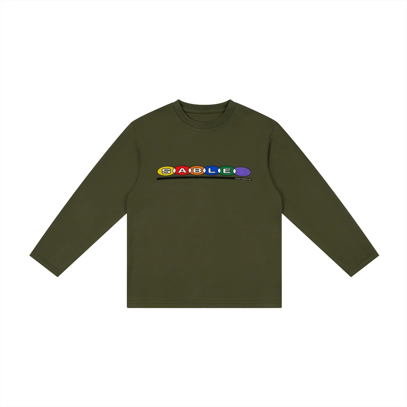 Kids Logo LS Tee in Green