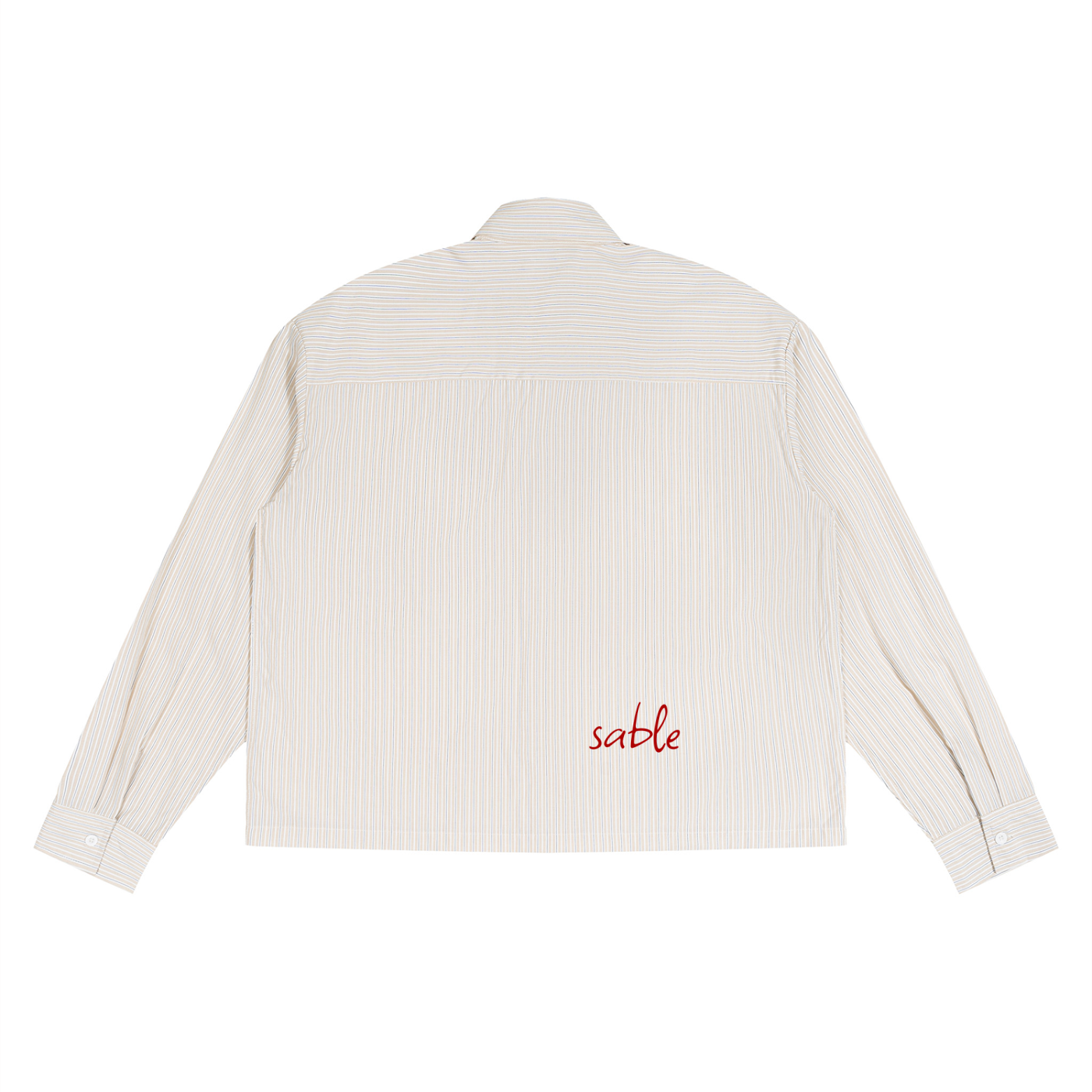 EVERYDAY BUTTON UP in Cream — back view